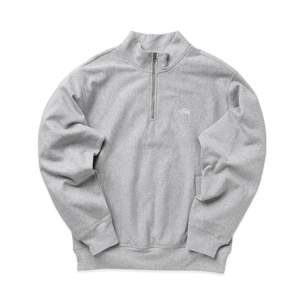 Stussy Overdyed Stock Logo Mock "Heather Grey"