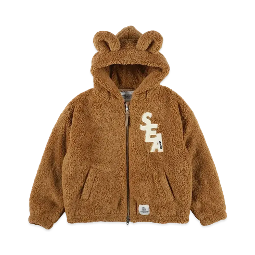 WIND AND SEA x Smoothy Boa Zip Hoodie "Camel"