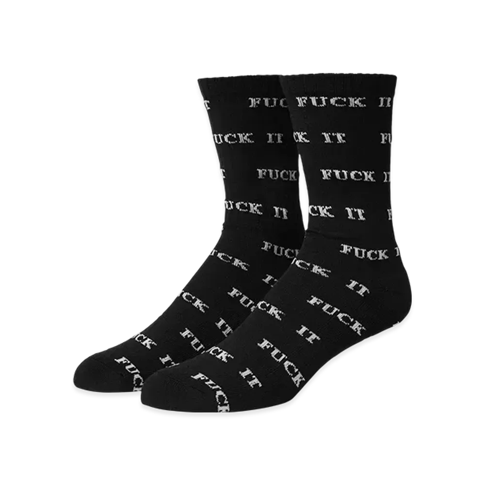 HUF Summer 25 Fuck It Glow Socks "Black"