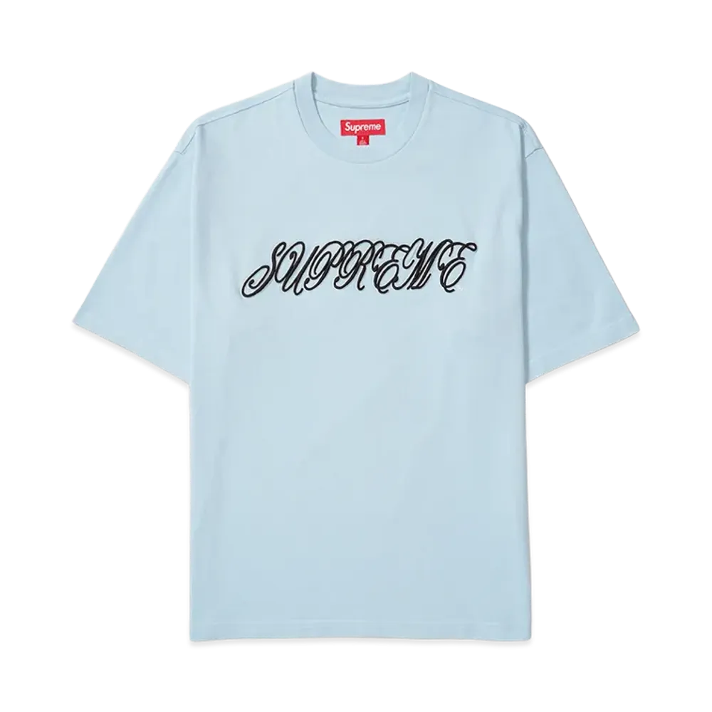 Supreme Raised Script S/S Top "Light Blue"