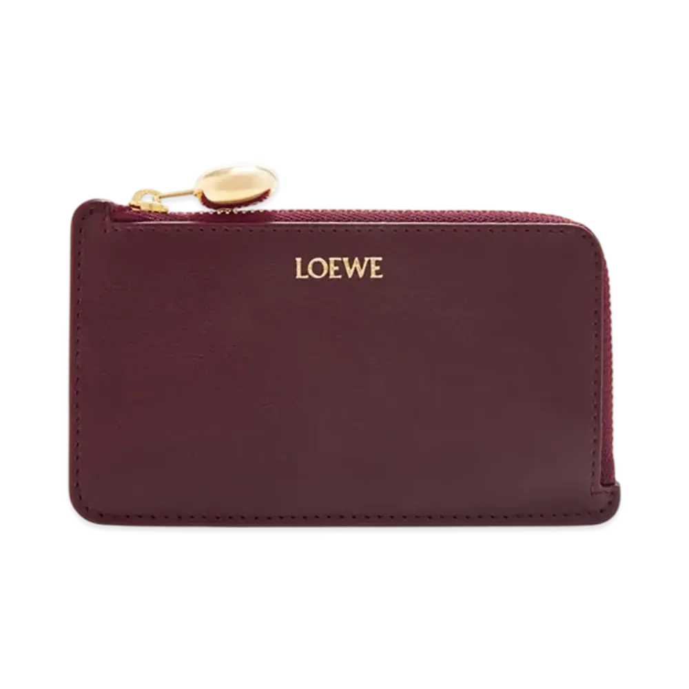 LOEWE Pebble Coin Card Holder "Burgundy"
