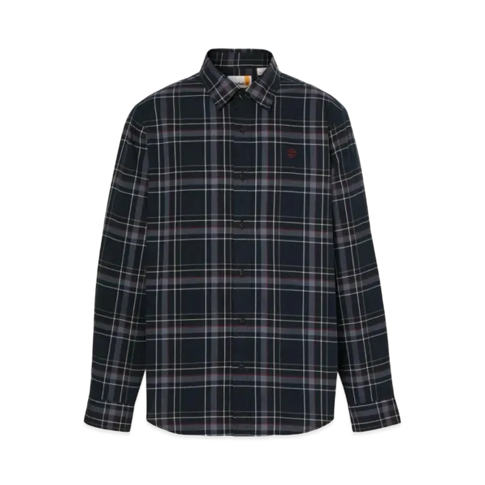Timberland Men's Brushed Twill Check Shirt "Dark Sapphire"