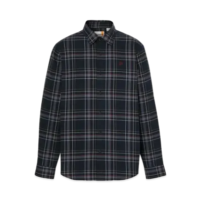 Timberland Men's Brushed Twill Check Shirt "Dark Sapphire"