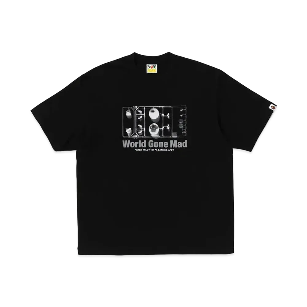 A BATHING APE Baby Milo Figure Relaxed Fit Tee "Black"