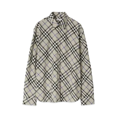 Burberry Check Cotton Shirt "Lichen"