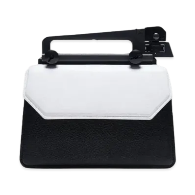 GANIKAWA HAND BAG (L) "BLACK x WHITE"
