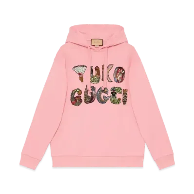 GUCCI x Yuko Higuchi Animal Letter Sweatshirt Japan Exclusive "Pink"