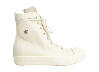 Rick Owens DRKSHDW High-Top Cotton Sneakers "White"