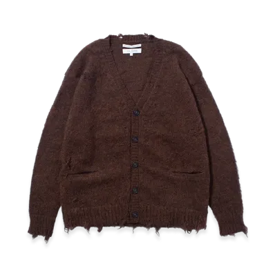 F/CE. Distressed Knit Cardigan "Brown"