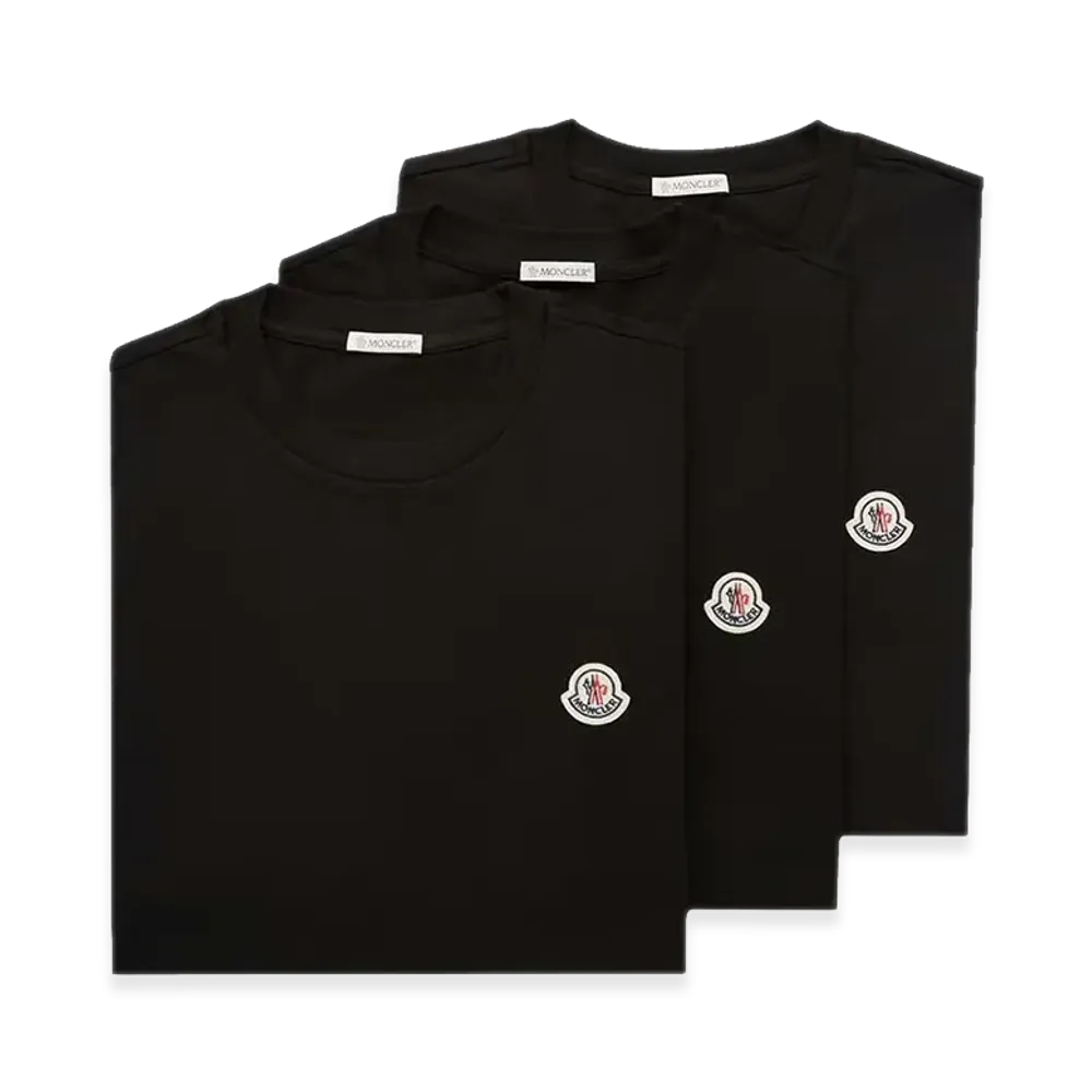 MONCLER SS Tshirt 3Pack "Black"