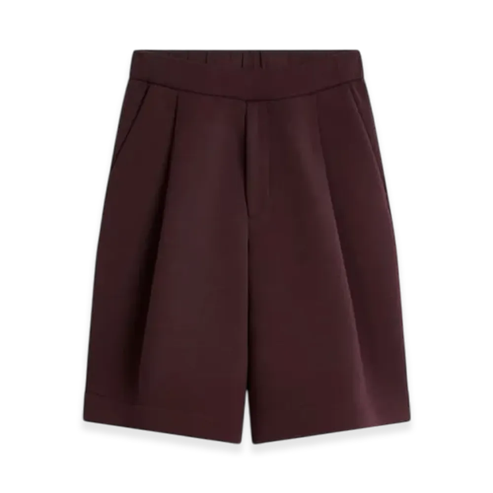 DRIES VAN NOTEN Cotton Neoprene Shorts "Burgundy"