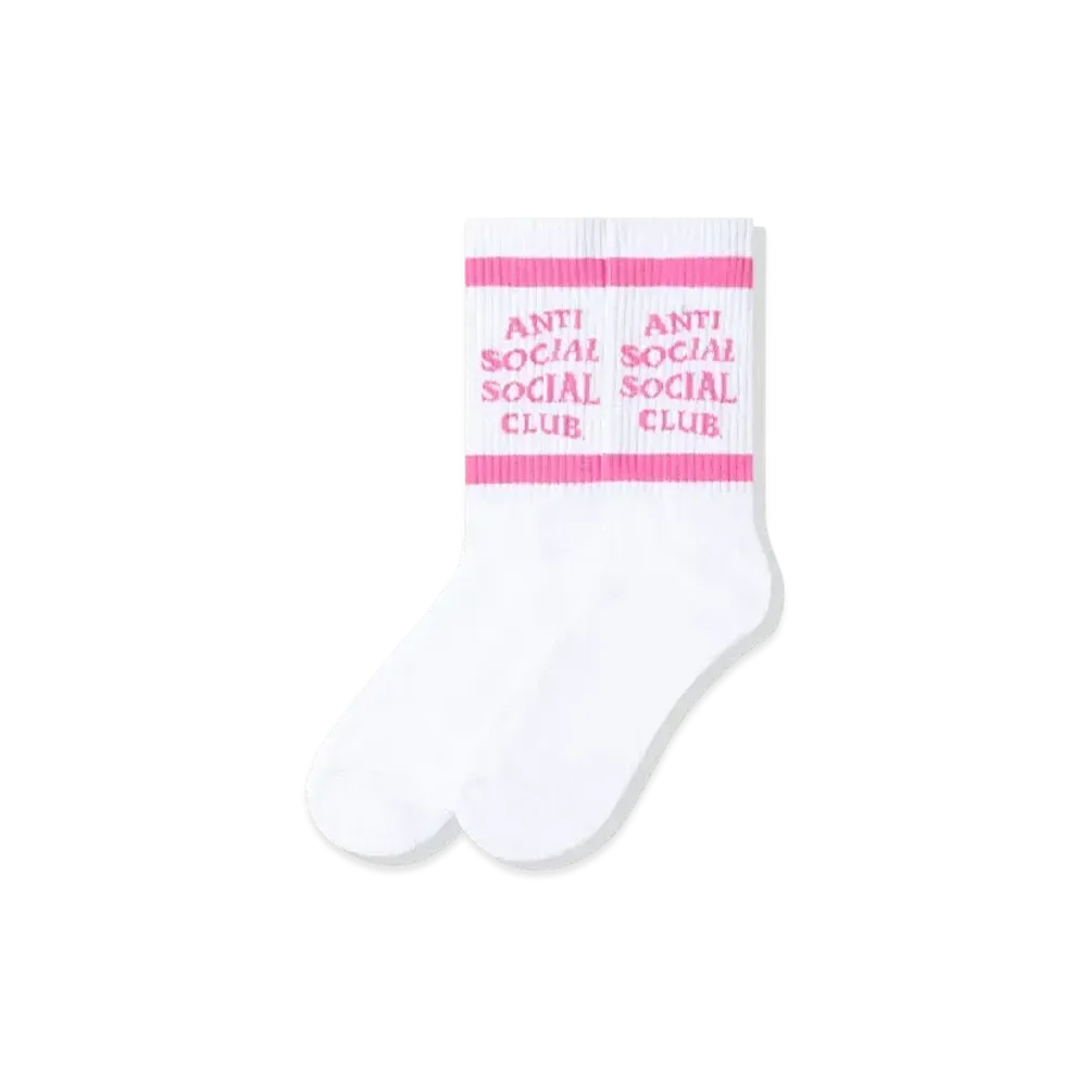 ANTI SOCIAL SOCIAL CLUB SS22 Down The Tube Socks "Pink/White"