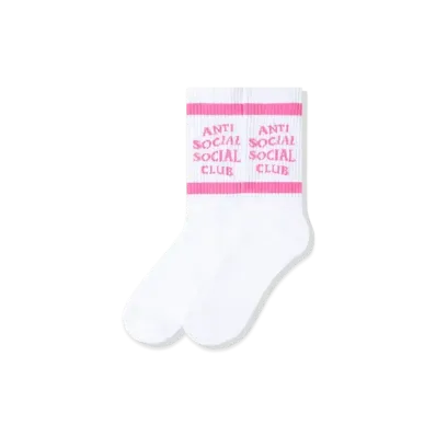 ANTI SOCIAL SOCIAL CLUB SS22 Down The Tube Socks "Pink/White"