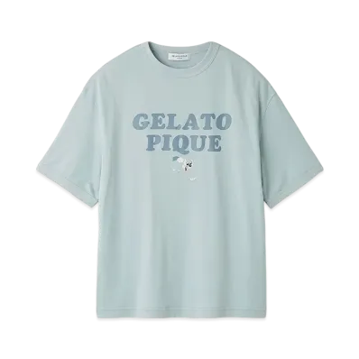 GELATO PIQUE Homme x KOUSUKE SHIMIZU One-Point T-Shirt "Blue"