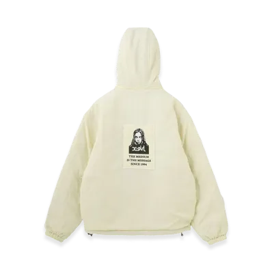 X-Girl Women's Face Patch Reversible Jacket "White"