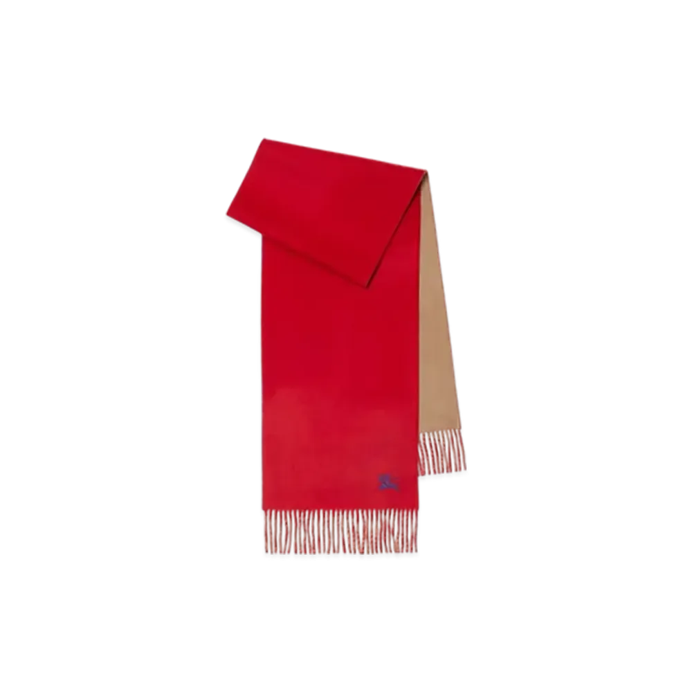 Burberry Reversible Cashmere Scarf "Pillar/Camel"