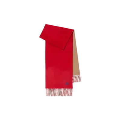 Burberry Reversible Cashmere Scarf "Pillar/Camel"