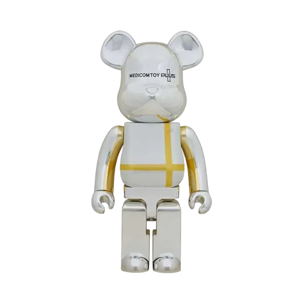 Bearbrick MEDICOM TOY PLUS SILVER CHROME Ver. 1000%