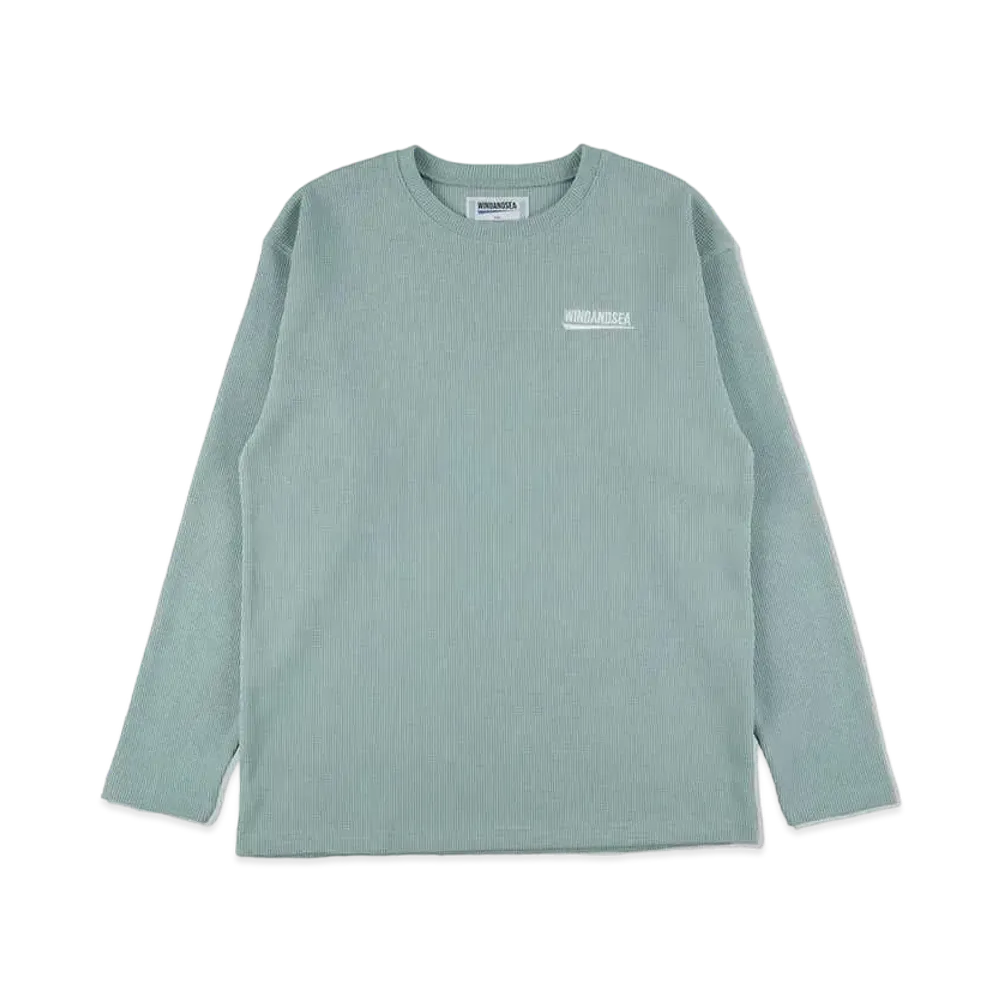 WIND AND SEA Fishnet Recycled Nylon Tharmal L/S T Shirt "Sea Foam"