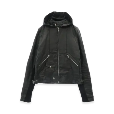 Chrome Hearts Coated Padded Hooded Jacket with Dagger & Cross Ball Zips "Black"