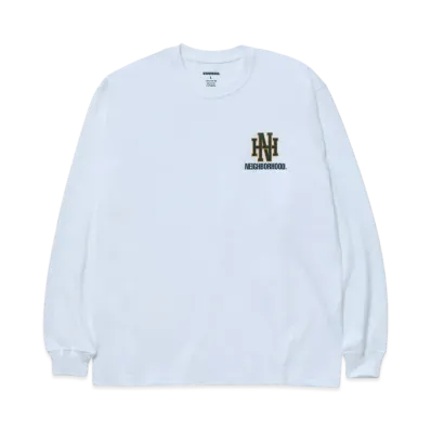 NEIGHBORHOOD NH . Tee LS-8 "White/Green"