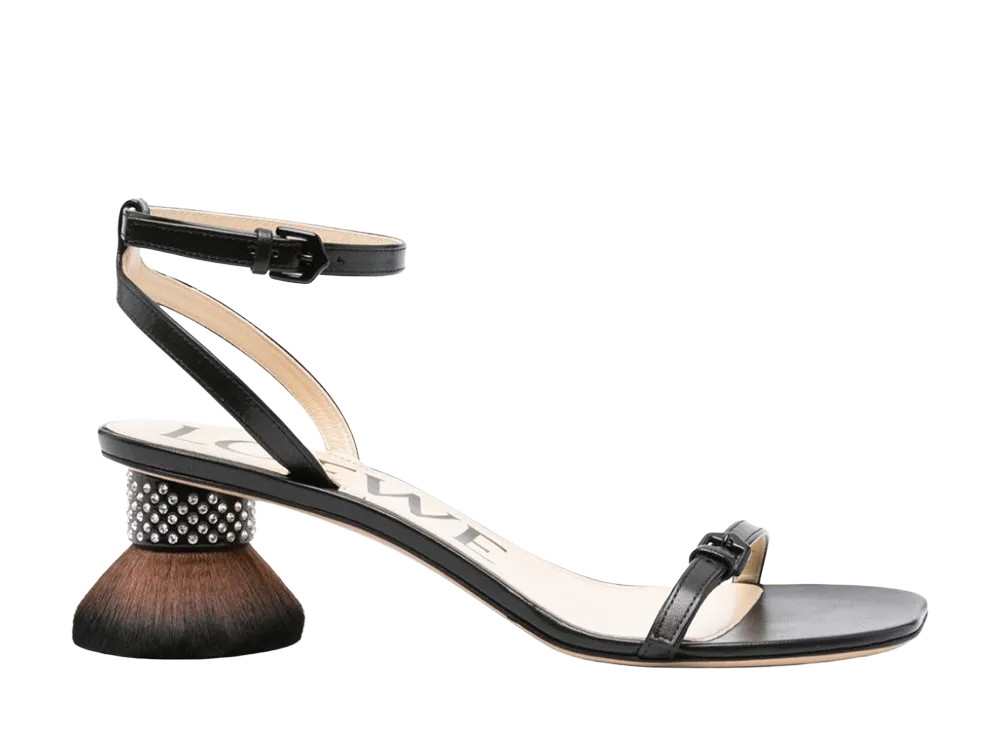 LOEWE Women's Petal Sandals "Black"