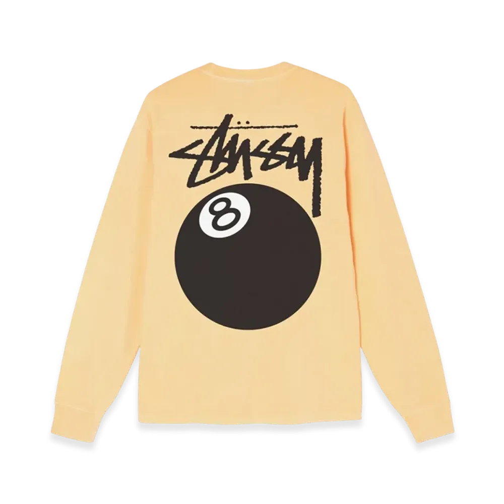 Stussy 8 Ball Pigment Dyed LS Tee "Peach"