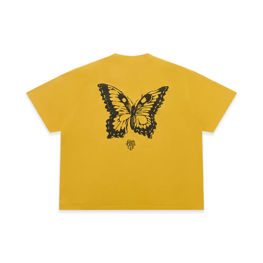 Dover Street Market x VERDY Girls Don't Cry Butterfly T-Shirt "Mustard"