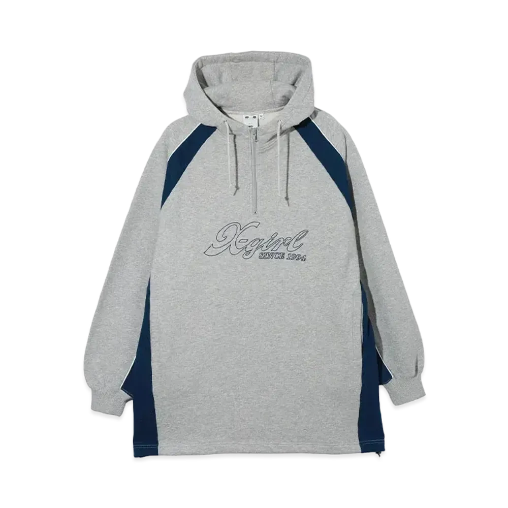 X-Girl Paneled Sweat Anorak Dress "Ash"