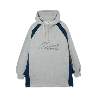 X-Girl Paneled Sweat Anorak Dress "Ash"