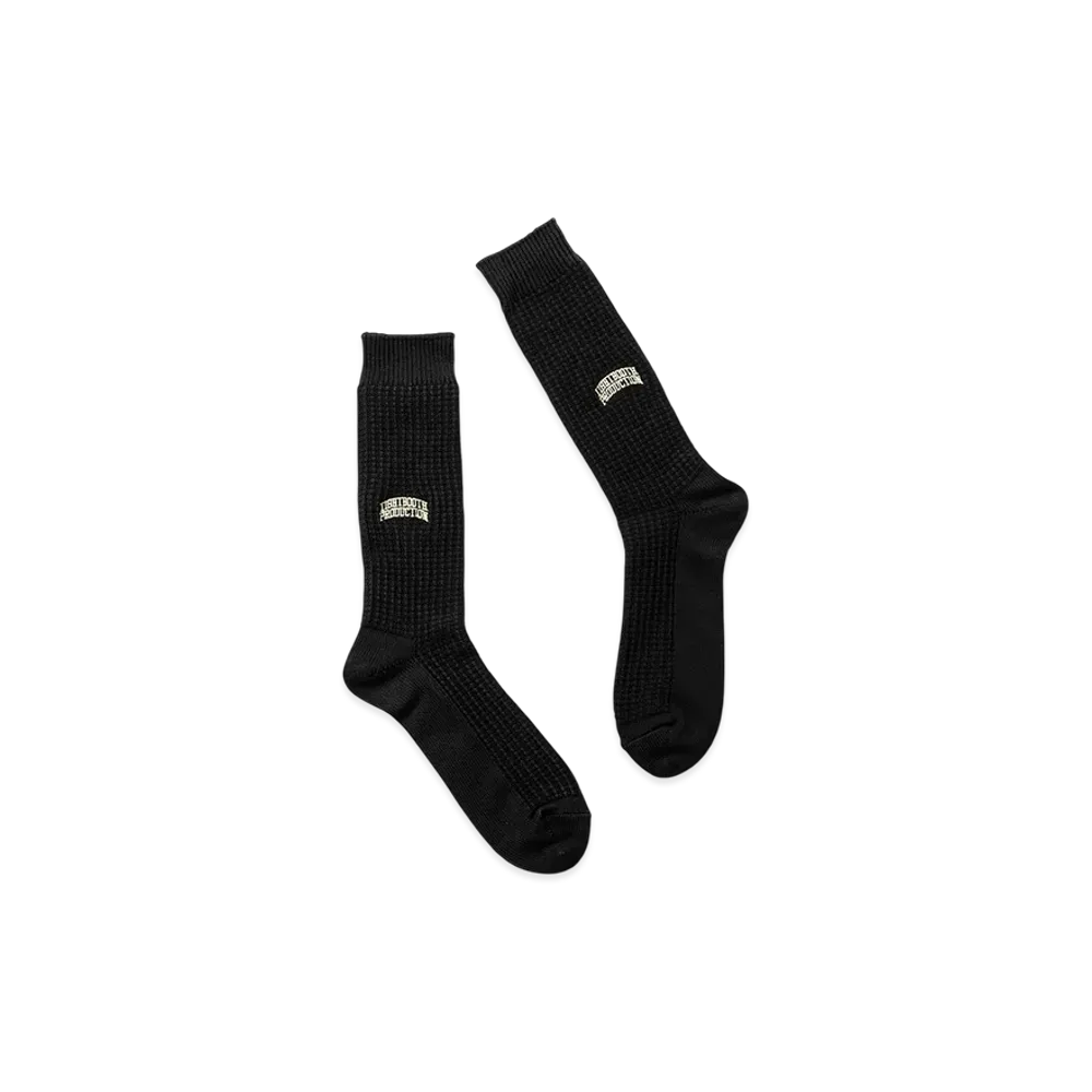 TIGHTBOOTH Waffle Socks "Black"