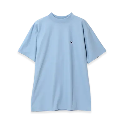 NEEDLES S/S Mock Neck Tee - Poly Pique "Blue"
