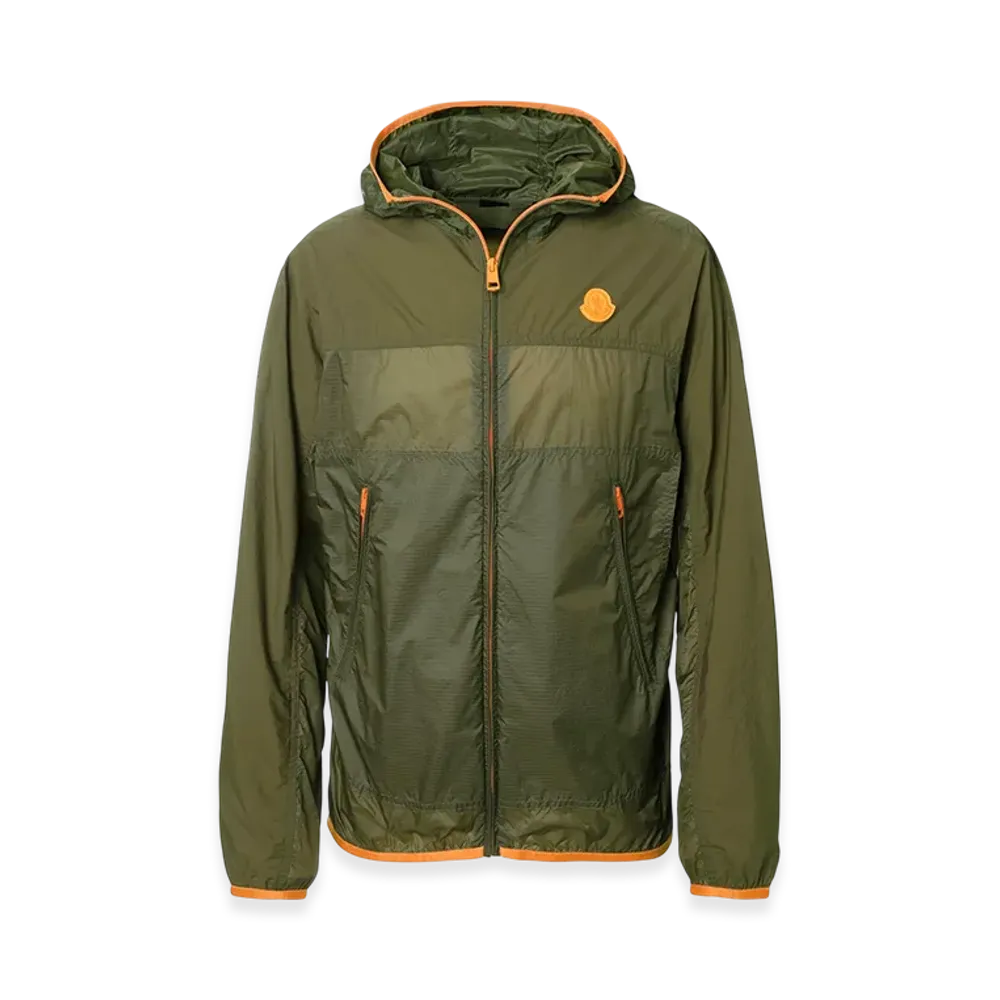 MONCLER Mens Algedi Hooded Raincoat "Olivegreen"