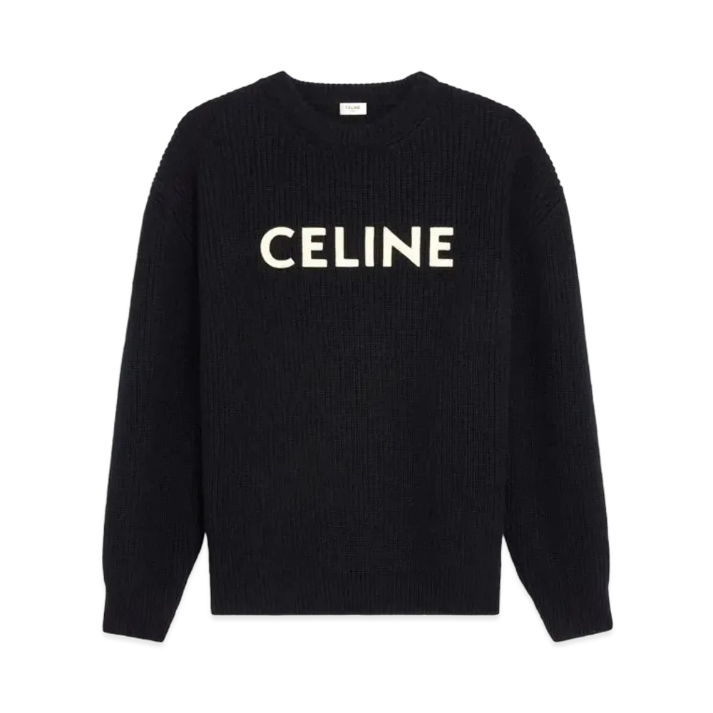 CELINE Oversized Celine Sweater / Wool "Black"