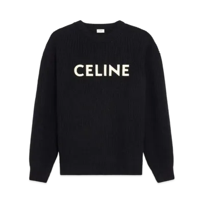CELINE Oversized Celine Sweater / Wool "Black"