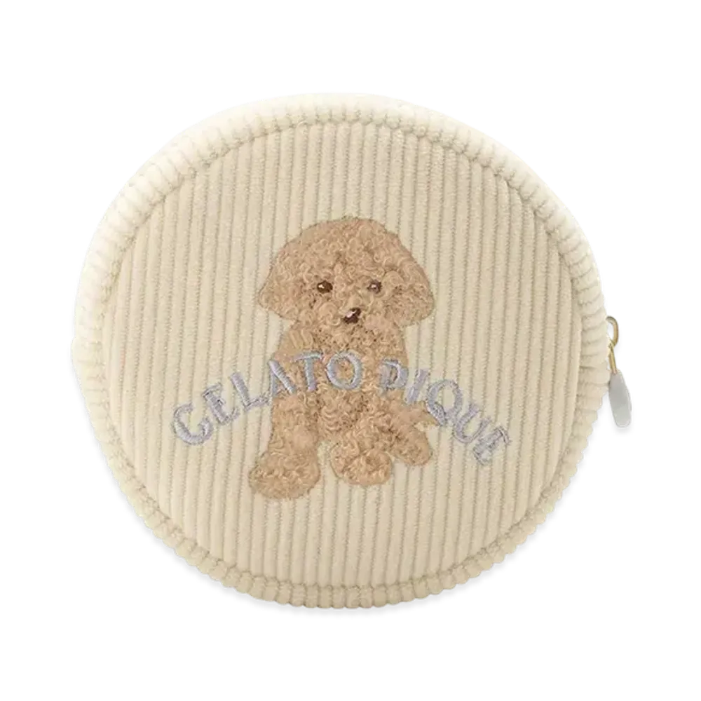 GELATO PIQUE Toy Poodle Rib Pouch "Beige"