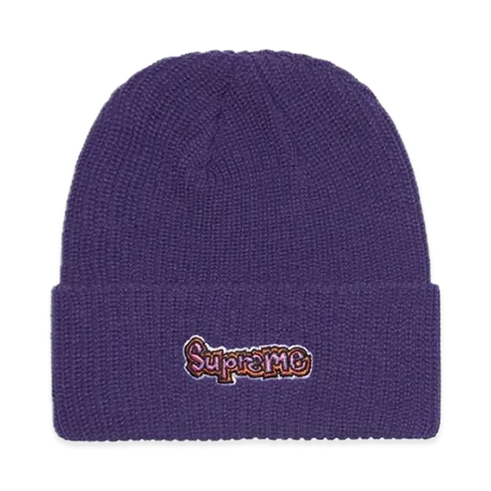 Supreme Gonz Logo Beanie "Purple"