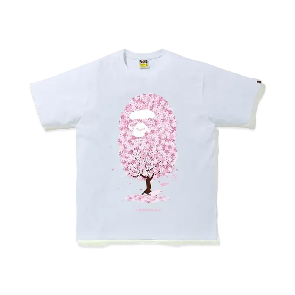 A BATHING APE Sakura Tree Tee "White"