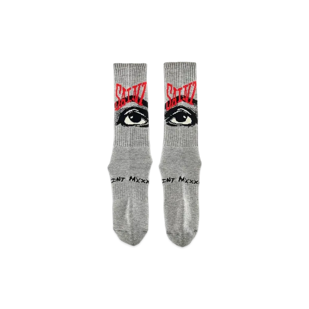 SAINT Mxxxxxx 23AW Eyes Socks "Gray"