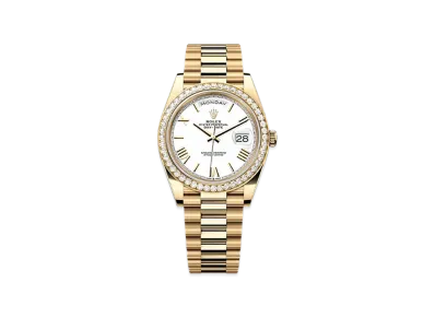 ROLEX Day-Date 40mm Yellow Gold Diamond 228348RBR "White"