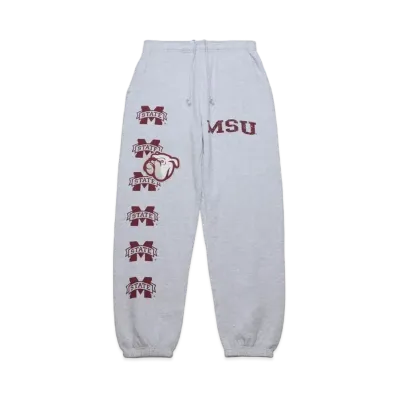 Travis Scott x M&N x Mississippi State University Sweats "Grey"