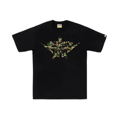 A BATHING APE 1ST Camo Twin Sta NYC Tee "Black/Yellow"