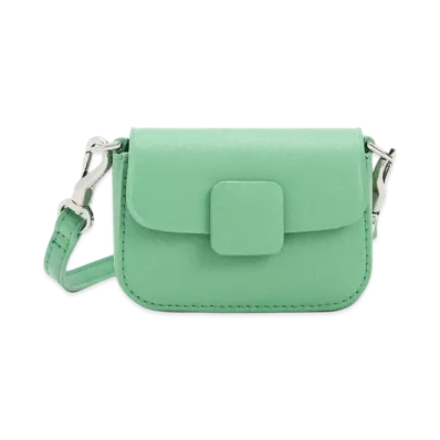 CHARLES & KEITH Mini Core Square Push Lock Bag "Green"