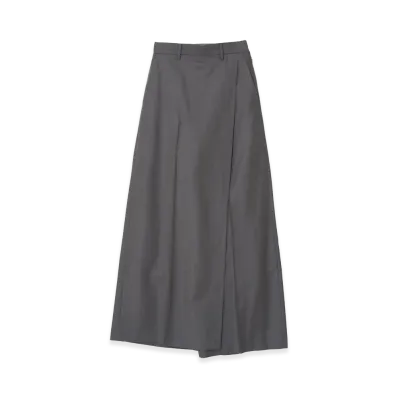 YOKE Super120's Wool Serge Layered Trousers "Gray"