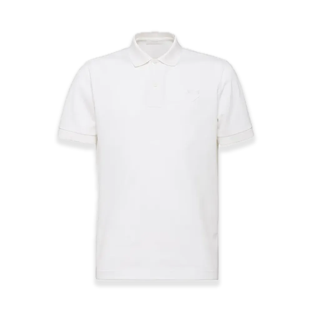PRADA Pique Polo Shirt "White"