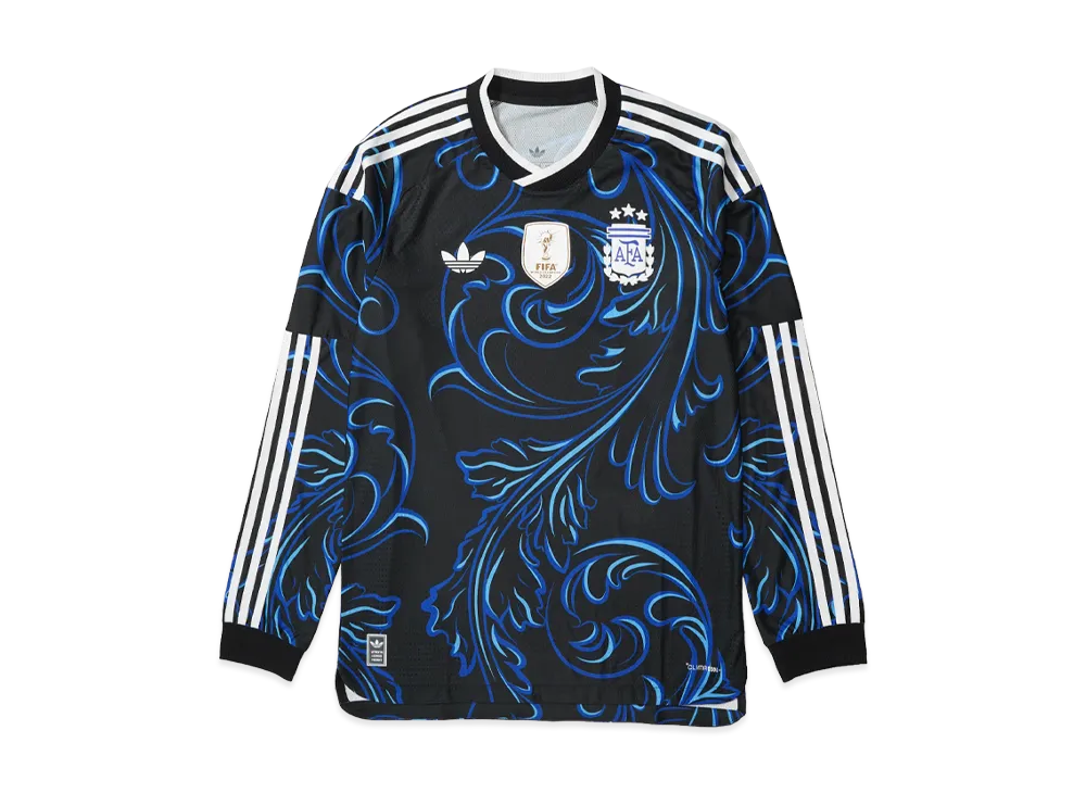 adidas Soccer Argentina 2026 Away Authentic Long Sleeve Jersey "Black/Lucid Blue/Blue Burst"