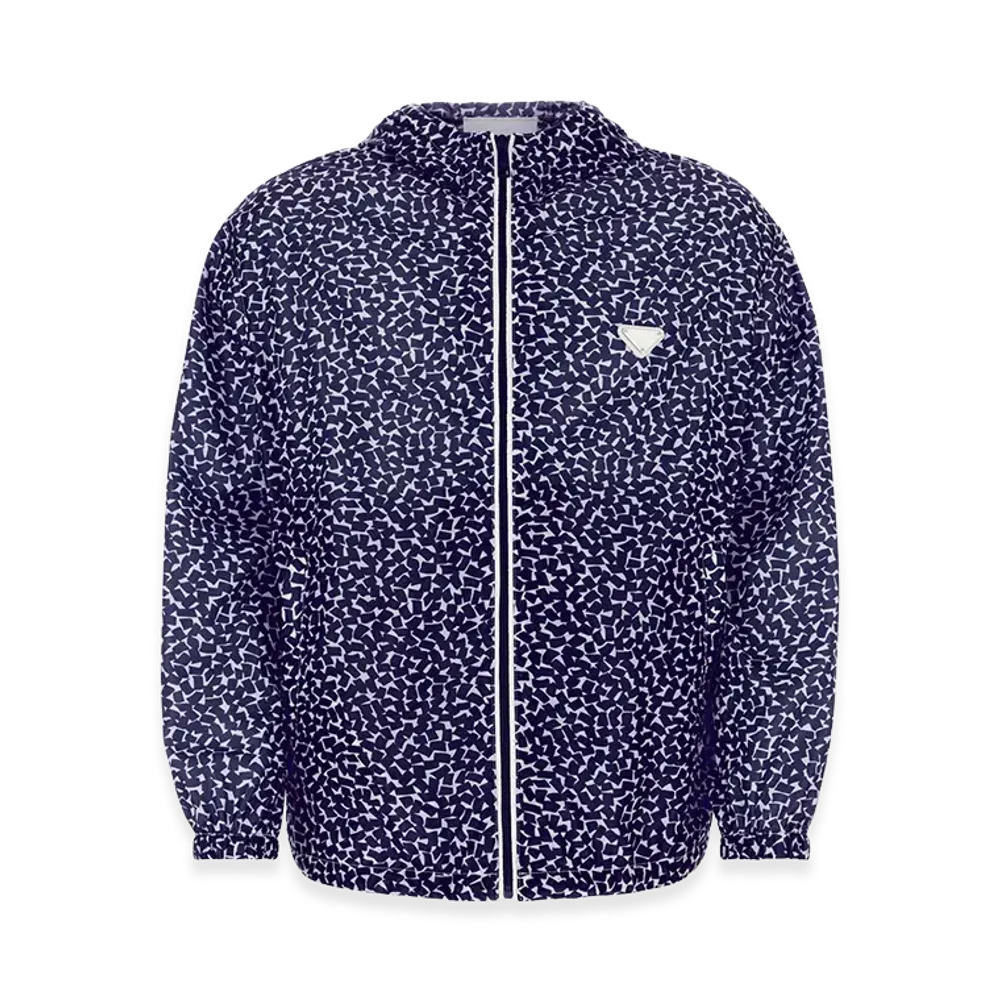 PRADA Printed Re-Nylon Windbreaker "Blue"
