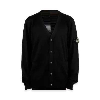 Stone Island 511C4 Compass Patch Wool Cardigan - 24FW "Black"