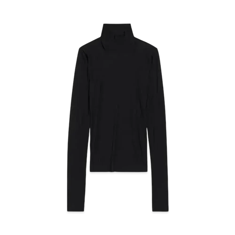 BALENCIAGA Women's BB Garderobe Fitted Turtleneck "Black"