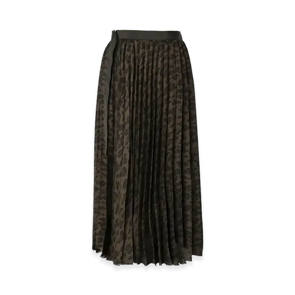 sacai Leopard Print Skirt "Brown"